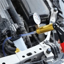 Besper Kit de bomba de vacío y drenaje de fluido de frenos manual 2 en 1, instrumento de vacío portátil y duradero, bomba de vacío manual herramienta de reparación y reemplazo del aceite de frenos del automóvil, pistola de succión de aceite del detector de automóviles