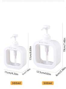 500ml/300ml transparante navulbare pompflessen, plastic dispenserflessen voor handzeep, lotion, lege flessen, badkamerdecoratie, terug naar school