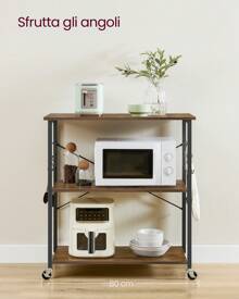 VASAGLE Baker's Racks - Tabac - Voir 2