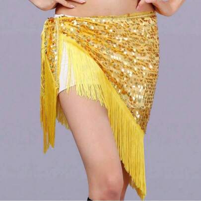 Modischer Pailletten-Rock für Damen mit schimmernden Schnürverschluss und verstellbaren Minikonfetti an der Taille