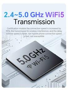 Acodo Bộ chuyển đổi mini 2 trong 1 mới có dây kết nối với Carplay không dây và Android Auto dành cho xe hơi OEM CarPlay Tốc độ truyền 5GHz WiFi5 Cắm và chạy Thời trang và di động Thích hợp - màu đen - Xem 10