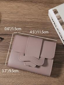 黑色小钱包口袋钱包小钱包双折超薄女士钱包轻便便携信用卡钥匙包短款钱包可爱现代时尚生日礼物圣诞周年纪念女士女孩女士商务周年纪念圣诞节情人节生日礼物礼物情侣女士女孩女士女士包学校用品宿舍返校 - 紫丁香色 - 查看 8