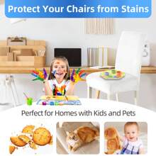 Ystyle 2 Piece Velvet High Back Chair Cover, Universal Chair Covers, Stretch Cat Scratch Resistant Chair Cover, High Back Chair Cover, Living Room Chair Cover - White - View 7