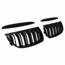 Car Front Grille Anti-Scratch Front Bumper Racing Grills Set Auto Decoration Modified Accessories Compatible For 3 Series E90 E91 - Black - View 8
