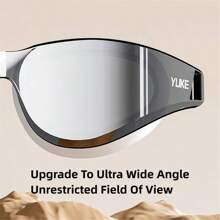 1 Set Occhialini da nuoto antifog ad alta definizione con design placcato, cuffia da nuoto in silicone, design a visione extra ampia, accessori da spiaggia, accessori per piscina