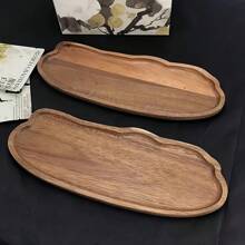 1/2/3pcs,Cloud Wooden Tray, Multifunctional Wooden Dining Plate - Elegant Coffee, Cheese, Dessert Dining Plate, Easy To Clean, Durable, Suitable For Indoor And Outdoor Entertainment, Dining And Gatherings - Suitable For Home Decoration And Kitchen Use