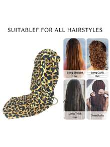 Mũ ngủ dài bằng vải satin - Mũ ngủ siêu rộng, phù hợp với phụ nữ có tóc dài xoăn hoặc tóc tết - nhiều màu - Xem 3