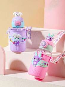 Vaso Biberon Chupete y Liston Colgante Infantil - Azul - Ver 5