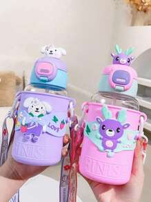 Vaso Biberon Chupete y Liston Colgante Infantil - Azul - Ver 8