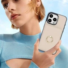 Wallet Case With Card Holder, 360° Rotation Ring Kickstand Magnetic Clasp And Durable Shockproof Cover Compatible With IPhone 16 15 14 13 12 11 Pro Max 7 8 Plus X XR XS Max - White - View 6