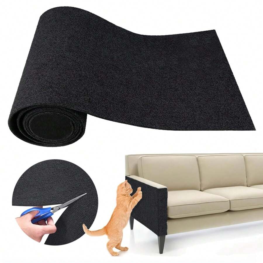 Cat Scratching Mat, Self-Adhesive Trimmable Carpet, Cat Scratching Post Carpet, Furniture Protection Against Scratching