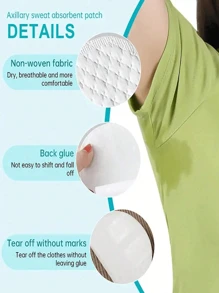 10/20/50 piezas de parches absorbe sudor desechables de tela no tejida invisible. Parches minimistas blancos antitranspirantes para las axilas. Duraderos y efectivos para prevenir el sudor. Efectivos, ligeros y transpirables. Parches invisibles absorbentes de sudor. Cómodos y sin olor. Fácil de usar. Adecuados tanto para hombres como para mujeres. Aplicables para viajes al aire libre y cuidado corporal en viajes, deportes, exteriores y verano.