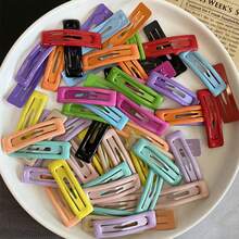 30pcs Y2K Style Candy Color Glossy Cute Aesthetic Girl Hair Clips, Small Claw Clips For Bangs, Fashion Accessory For Daily Outfit - Multicolor - View 12