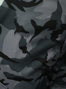 Pantalon cargo camouflage pour femmes, mode casual, taille haute, pieds liés, pantalon droit à poches multiples