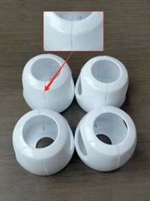 1 pieza Cubierta de perilla de puerta con bloqueo redondo, protector de manija de puerta para niños - Blanco - Ver 8
