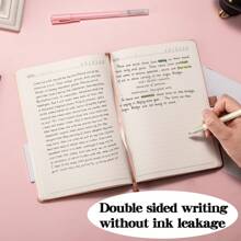 Hardcover Ruled Journal With Thick 100 Gsm College Ruled Paper A5 Size (8.5 Inches X 5.7 Inches) - Daily Writing Notebook Journal For Travel, School And Office Use - Diary Journal For Women And Men Back To School - Black - View 3