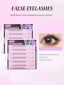 36/48 chiếc mỗi cụm mi cong hình chữ C, tự dính và không cần keo, mi dưới hình móng vuốt mèo nhỏ, phong cách hoạt hình, vẻ ngoài tự nhiên và xoăn, cảm giác mềm mại, bộ 3 sợi, thân siêu mịn và trong suốt, có thể tái sử dụng, chi tiết, hiệu ứng làm dài và to mắt, dùng cho trang điểm hàng ngày và khi đi làm - C - Xem 8