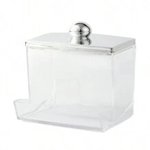 1pc/3 Pcs Qtip Holder Dispensers, Bathroom Organizers Containers For Makeup Ball/Qtip Swab/Makeup Round Pads/Floss/Hair Ties Canister Vanity Storage Jars Dispenser Holder, Dorm Room