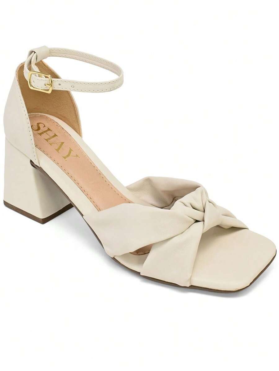 Women's Shay Sandals With Thick Block Heel And Knot, Comfortable And Soft, Blogger Heel - View 1