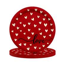 Bộ đồ ăn tiệc chủ đề tình yêu 24/72 món, bao gồm đĩa giấy hình trái tim 9in/7in, khăn ăn, hoàn hảo cho ngày lễ tình nhân, lễ đính hôn, đám cưới, kỷ niệm, tiệc tùng, trang trí lễ kỷ niệm trở lại trường ngày lễ tình nhân - Nhiều màu - Xem 11