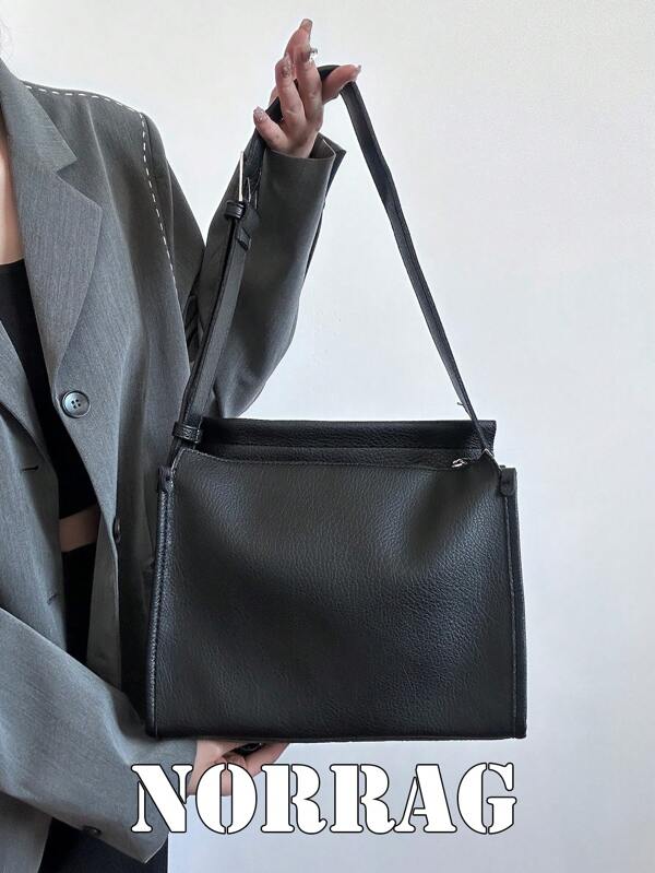 Bolsa Tote de Qualidade Premium, Nova Bolsa de Ombro/Crossbody de Estilo Minimalista Versátil para Deslocamento e Escola 2024
