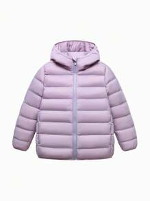 mini bala Windproof Warm Down Jacket For Boys, Girls, And Families Lightweight Baby Collection - Purple - View 4