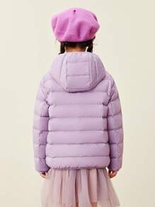 mini bala Windproof Warm Down Jacket For Boys, Girls, And Families Lightweight Baby Collection - Purple - View 2