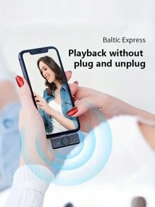 专业无线领夹式麦克风，无线一插两用领夹式麦克风，降噪、混响、自动连接，外观新颖新潮，提升您的音质 - 非常适合直播、采访、主持等场景 - 藍色 - 查看 8