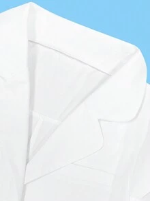 cimmuovere White Long Sleeve Laboratory Surgical Gown Coat, Nurse Uniform, Doctor Coat