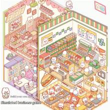 Juego de 4 pegatinas de escenas en miniatura de casas, pegatinas de juego comercial simulado, pegatinas de escenas, pegatinas decorativas 3D DIY, pegatinas de paisaje en miniatura, pegatinas 3D adorables de cabina, pegatinas de escenas visuales 3D, para diarios, scrapbooking, papelería decorativa (incluye pinzas)