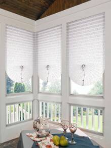 1 件可修剪 DIY 免钻压花百褶窗帘，现代易剪裁半遮光窗帘，采用无纺布，适用于卧室、客厅、办公室和出租屋（60 厘米长 x 150 厘米/180 厘米宽，90 厘米长 x 150 厘米/180 厘米宽）