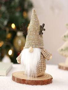 1 szt. Piękna dekoracja na imprezę świąteczną, Piękna figurka Świętego Mikołaja, Dekoracja do domu, Odpowiednia dla dziewczynek, Wisząca ozdoba na choinkę, Prezent, Dekoracja na imprezę, Wykwintne rzemiosło, Z Bożym Narodzeniem, Dekoracja świąteczna w kształcie krasnala. Poroże nie jest widoczne. Dekoracja stołu na Walentynki. Święta Nowego Roku.