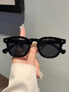 1 件女士新款全框圆形时尚眼镜复古精致小框架果冻配色时尚简约绿色男士眼镜适合旅行街头摄影装饰佩戴时尚眼镜女士太阳镜海滩配饰复古 Y2k - 彩色 - 查看 6