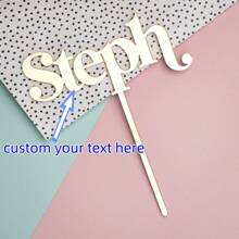 Customized Birthday Cake Decorations, Happy Birthday Cake Decorations, Customized Acrylic Suitable For Any Occasion, Birthday Anniversary Blessing, Family & Friends Gathering, Personalized Design