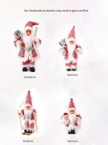 圣诞礼物圣诞老人小雕像、圣诞老人玩偶、经典圣诞老人、圣诞人物装饰、悬挂圣诞树装饰圣诞老人玩偶玩具收藏品、圣诞节、圣诞派对装饰、节日派对、家居装饰、圣诞老人玩偶收藏品装饰、圣诞节、新年装饰、2025 新年（粉色） - 粉色 - 查看 5