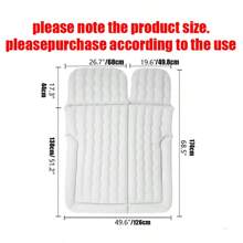 Cama inflable plegable para automóvil, colchón inflable para viajes en la parte trasera del automóvil, colchón inflable para autocaravana, sofá grueso de PVC esponjoso para camping al aire libre