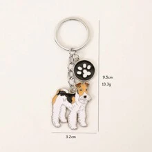 1pc Alloy Metal Dachshund Cute Jack Dog Pet Key Ring Dog Tag Charm Car Keychain Lovely Bag Pendant For Best Friend Student's Gift Car Accessories Bag Charm Backpack For School