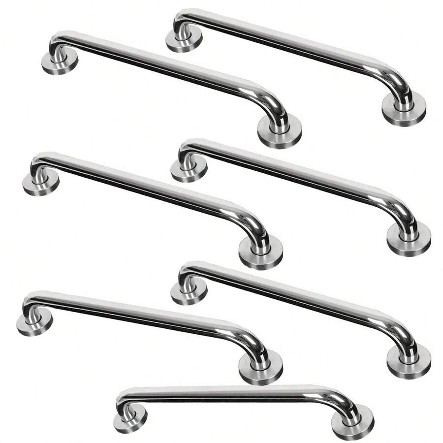 50cm Stainless Steel Support Handle Bar Kit 6 Units Safety Elderly Wheelchair Pregnant Bathroom Box Anti-Fall Support Prevents Accidents - 灰色 - 查看 1