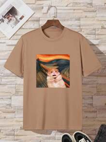 MURAMASA Men's Cartoon Print T-Shirt