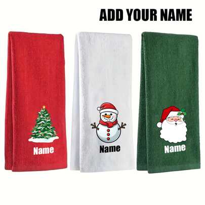1 pieza Toallas de cocina personalizadas con nombre, toallas de mano personalizadas, toallas decorativas de cocina, toallas de té absorbentes, adecuadas para paños de cocina, limpieza de cocina y comedor, decoración del hogar, toallas de baño, regalos para el hogar