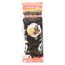 NEW FRENCH 4X Jumbo Braiding Hair Boho Curl Premium Synthetic Fiber 24 Inches 280G For Crochet Braids - 黑棕色 - 查看 3