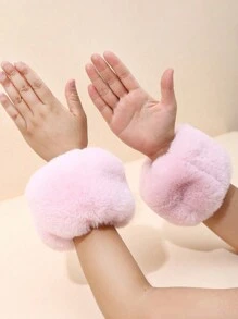 1 cặp găng tay giữ ấm tay bằng lông dày mùa đông cho nữ, găng tay đan tay mềm mại - Nhiều màu - Xem 10