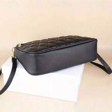 Túi đeo vai thêu thanh lịch dành cho nữ có khóa kéo đôi, Túi đeo chéo nhiều ngăn, Túi tote mua sắm dung tích lớn, Thích hợp đi công tác, Quà tặng ngày lễ tình nhân, Ngày của mẹ, Kỷ niệm - màu đen - Xem 10