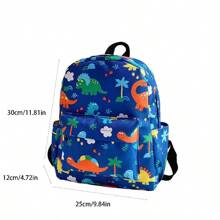 Customized Personalized Cute Dinosaur Cartoon Travel Backpack, Simple & Fashionable - Royal Blue - View 4