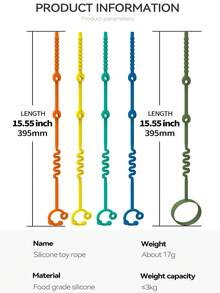 3 件/套婴儿玩具硅胶奶嘴夹、可调节弹性杯架，适用于婴儿推车、高脚椅、婴儿床、摇篮、购物车、汽车座椅、包包，可作为万圣节、感恩节、圣诞节婴儿礼物 - 彩色 - 查看 4