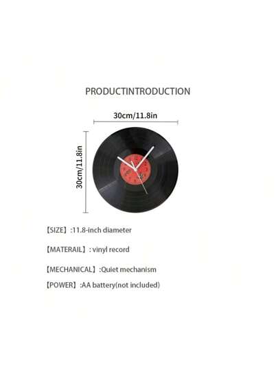 Simulation Vinyl Record Retro Creative Klok Luxe Wand Cafe Bar ation Tafel Mute Sideboard ations Ornaments Art Desktop Painting High Sense Niche Living Room Painting.,Home ,Room Birthday Graduation Bedroom Dormitory Back To School Surprise Supplies view 2