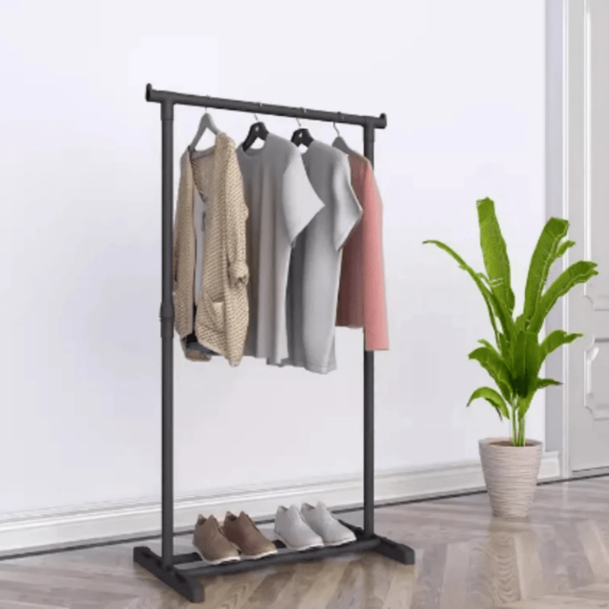 Estante sencilla para ropa LINMEX - Negro - Ver 1