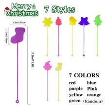 24/48 món đồ chơi tay dính Giáng sinh ngẫu nhiên phong cách Giáng sinh đồ chơi co giãn cho Giáng sinh nhồi tất Pinata đồ dùng dự tiệc - Nhiều màu - Xem 4