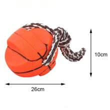 1 cor aleatória, treinamento de entretenimento divertido, brinquedo interativo para amantes de cães e mães de cães, brinquedo de mastigação resistente à mastigação, brinquedo de dentição em forma de basquete