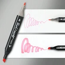 40/60/80/100/168 Couleurs Marqueurs d'Art Marqueurs à Alcool Stylo d'Art Professionnel Double Pointes Marqueur Permanent Pour Adultes & Étudiants, Marqueurs à Alcool pour Croquis Ensemble de Peinture, Fournitures Scolaires Rentrée des Classes